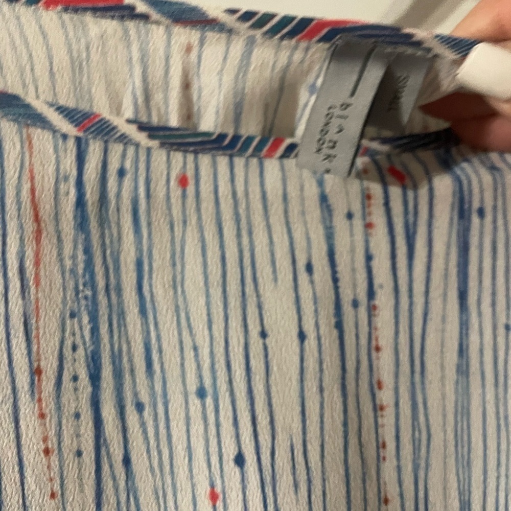 New  Anthropologie Blank London Striped and Geo pattern with tie knot size Small - Picture 7 of 8